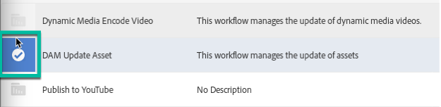 Configuration de l'actif de mise à jour