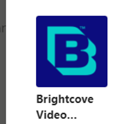 Sélectionnez le connecteur vidéo Brightcove
